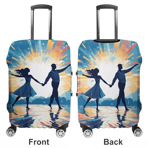 Dancing on Water Printed Luggage Cover Protector, Fits 18-32 Inch Luggage3