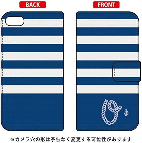 Notebook Type Smartphone Case Marine Border Navy x White Initial O design by ARTWORK / for iPod touch (6th Generation) ATC6TH-IJTC-401-MCR1