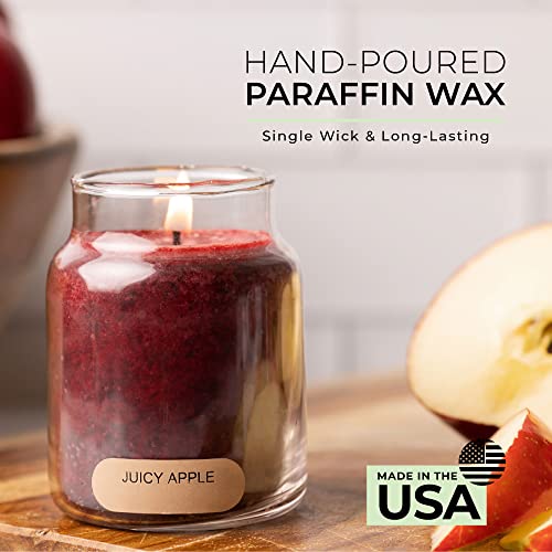 A Cheerful Giver - Juicy Apple Baby Scented Glass Jar Candle (6Oz) With Lid & True To Life Fragrance Made In Usa #TOP4
