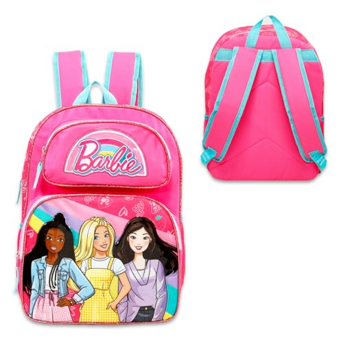 Barbie Backpack Set - Bundle with 16" School Backpack, Temporary Tattoos, Water Bottle, More | Barbie Travel and School Supplies Bag for Kids3