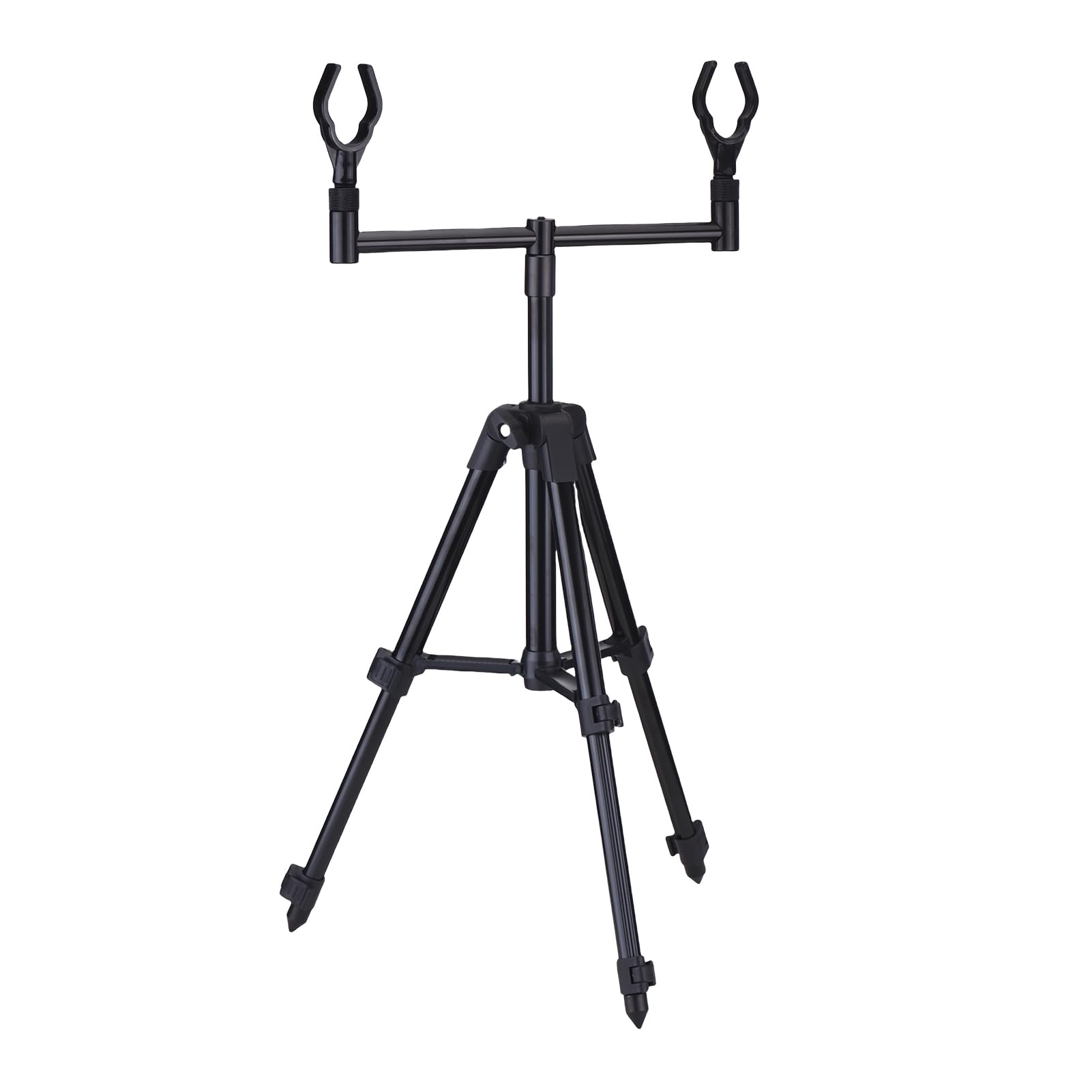 Varadas de Pesca Trípode, Soporte Telescópico Ajustable Triángulo Plegable Triángulo para Todas Las Varillas, de 26 a 62 Cm de
