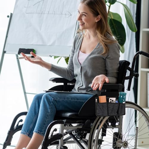 image for Zyghjort Wheelchair Side Bag, Wheelchairs Storage Bag Wheelchair Pouch