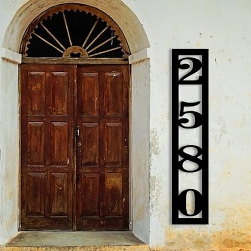 Custom Metal Monogram House Address Numbers Sign, Personalized Decorative Address Marker House Accent Sign, Metal Wall Art, Outdoor Metal Sign, Housewarming Gift (Design1) #TOP5