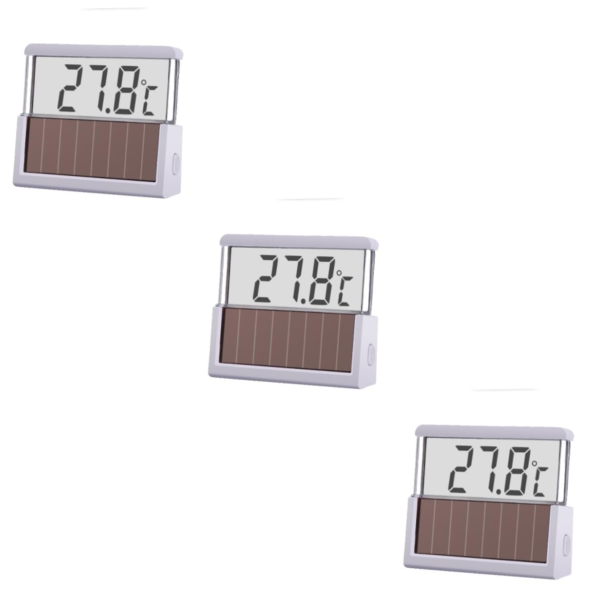 Housoutil 3 Stücke Digital Aquarium Thermometer Solar-powered Aquarium Wasser Temperatur Meter Mini Compact Design