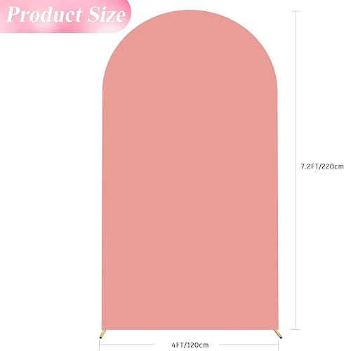 Miniatura 2 de Wokceer Cubierta de arco de boda de elastano ajustable para arco de boda, cubierta de fondo de arco de Chiara superior redonda para fiesta de