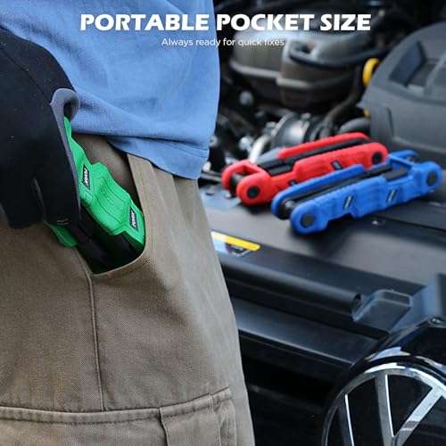 11-Piece Large Folding Torx Key Set (T9–T55), Heavy Duty Folding Star Wrench Set, Portable Tool for Archery, Bike Repair, Furniture, and Basic Home Maintenance