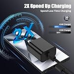 3Pack 45W USB C Charger for Samsung Galaxy S24 Ultra, Super Quite Fast Charging Type C Block with 6.6FT C to C Cord for Samsung Galaxy Tab S9 S8 S23 Ultra S22 Ultra S23 S22 S21 Note 10 Plus 20