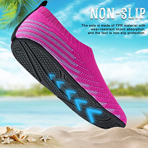 Image of ANLUKE Womens Mens Water Shoes Barefoot Quick-Dry Aqua Socks for Beach Swim Surf Water Sport