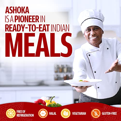Ashoka Ready To Eat Indian Meals Since 1930, 100% Vegetarian Palak Paneer, All-Natural Traditionally Cooked Indian Food, Plant-Based, Gluten-Free And With No Preservatives, 10 Ounce (Pack Of 5) #TOP6