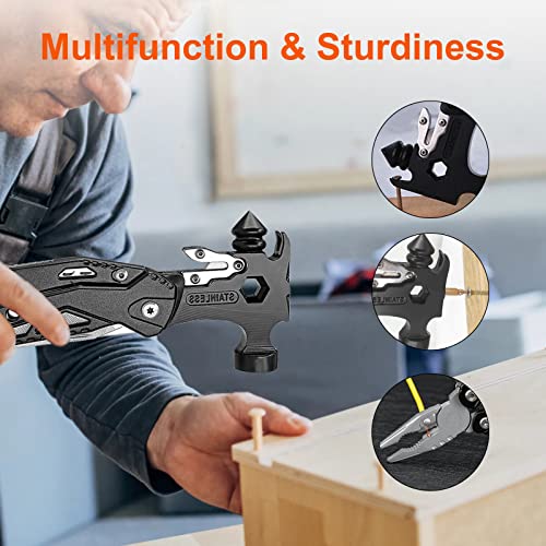 Hammer-Multitool-16-In-1-Multi-Tool-Hammer-Camping-Gear-Gifts-for-Men-Boyfriend-Husband-Father-Cool-Gadgets-Small-Hammer-with-Screwdriver-Bits-Set-for-Camping-Outdoor-Home-DIY-Use