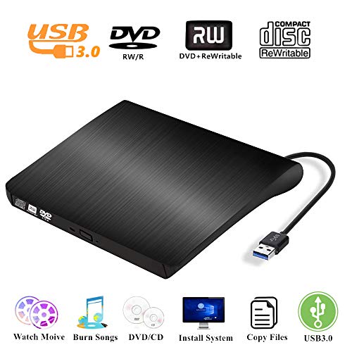 Lettore CD DVD esterno USB 3.0 Portatile Lettore CD DVD +/-RW Riscrittore Disco Masterizzatore Lettore Per Mac Windows 10 XP Laptop PC Linux Os Apple Macbook Pro