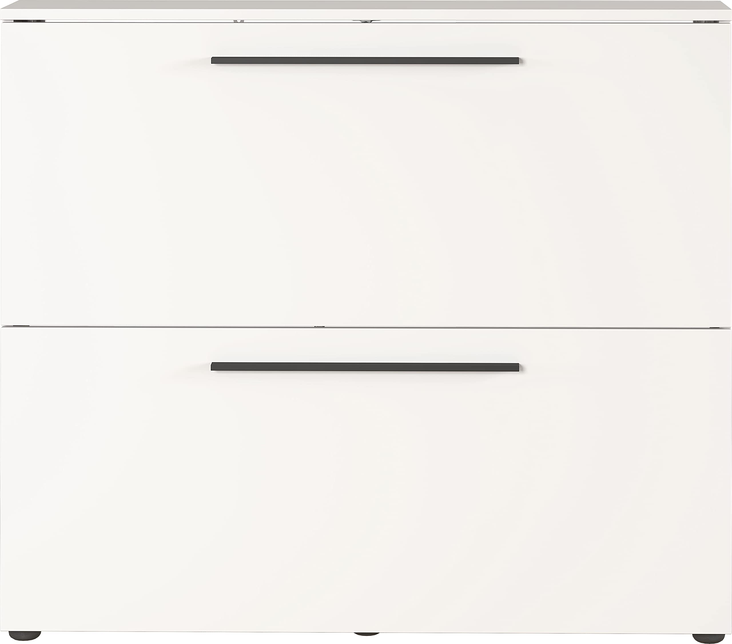 Germania Armario Zapatero 2576-84 GW-Utah, en Blanco, con Espacio para 12 Pares de Zapatos, Poca Profundidad, Ideal para pasillos Estrechos, 140 x 85 x 19 cm (Ancho x Alto x Fondo)