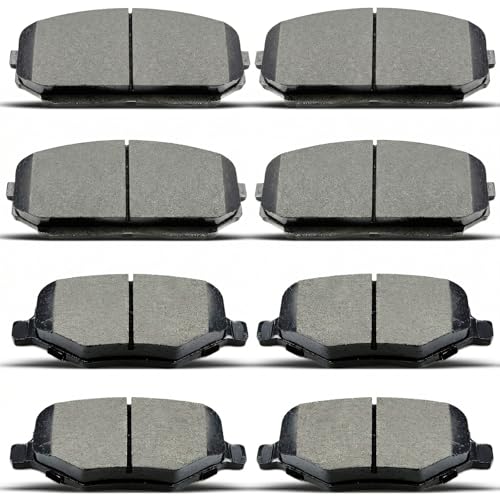 DYZJKWJW D1258 D1377 Front Rear Ceramic Brake Pads Set Fit For 2011-2014 Ford Edge,For 2011-2015 Lincoln Mkx (8 pcs)