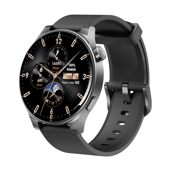 TOZO S5 Smart Watch (Answer/Make Calls), 1.43’’ AMOLED Smart Watches for Men Women 100+ Sport Modes Fitness Watch with Blood Oxygen/Sleep/Heart Rate Monitor, IP68 Waterproof Smartwatch