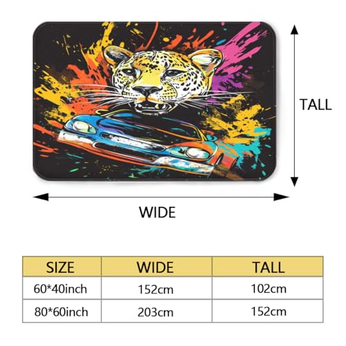 Tapis de salon antidérapant et résistant aux intempéries Leopardss - 3