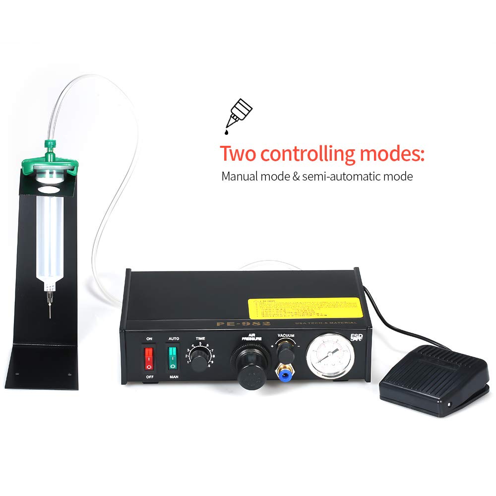 Halbautomatische Klebstoffspender-Maschine, Halbautomatische Klebstoff-Dispenser-Maschine Professionelle Präzise Dispensing-Controller-Klebstoff-Maschine Digitale Steuerung Tropfleim-Maschine Pr