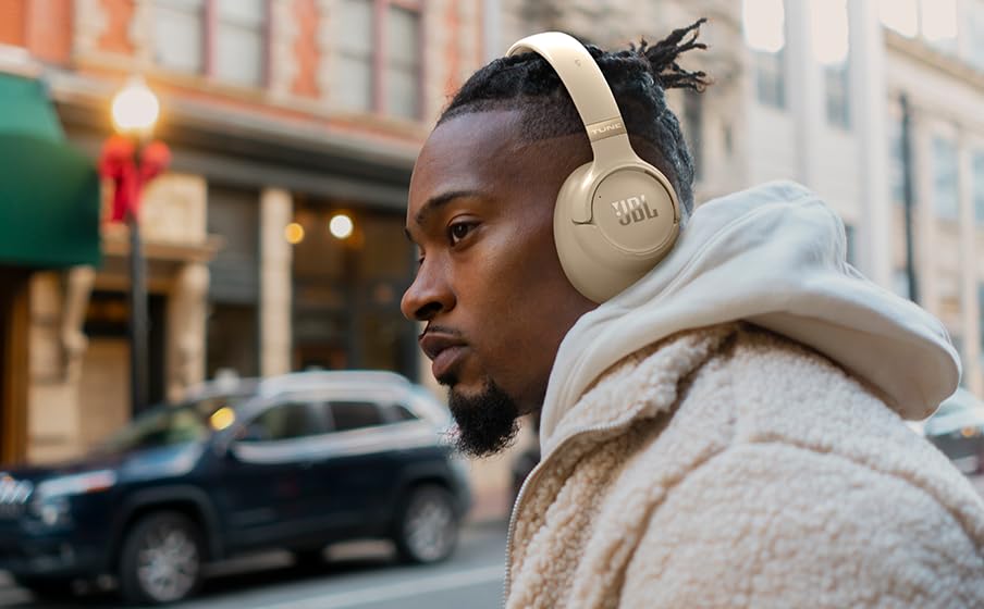 Image of JBL Tune 780 NC Wireless Supra-Ear Headphones, Up to 76 Hour Battery Life, Adaptive Noise Reduction, Smart Ambient, Google Fast Pair, Microsoft Swift Pair, Beige