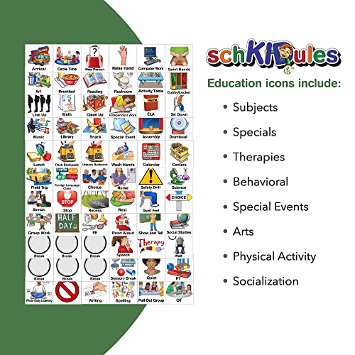 SchKIDules Magnetic Visual Schedule & Progress Chart for School, w/123 Magnets & a 2-Sided 18” Folding Board for Daily Schedules, Positive Behavioral Supports, Special Ed, Preschool, ADHD & Autism - Image 6