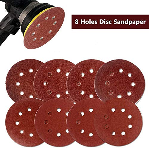 MACHSWON 10 Pcs Dry Sanding Discs 125mm 5 inch Hook and Loop 8 Hole Sandpaper 400 Grit for Random Orbital Sanders - Image 3