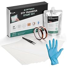 OFFNOVA All-in-1 DTF Starter Kit - 20 A4 Transfer Film Sheets, 250g White Hot Melt DTF Powder for Direct Fabric Sublimation