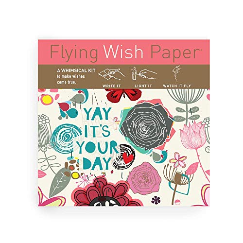 Flying Wish Paper Yay It\'s Your Day, lizenziertes Original-Kunstwerk, Mini-Wunschset, 12,7 x 12,7 cm Flying Wish Paper Yay It\'s Your Day, lizenziertes Original-Kunstwerk, Mini-Wunschset, 12,7 x 12,7 cm