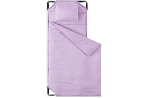Rollee Pollee Nap Sac Lilac Bug Snuggle, 100% Soft Microfiber Kids Nap Mat
