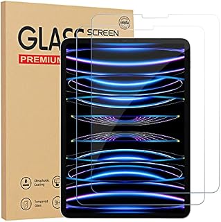 Gerutek [2-Pack Screen Protector for iPad Pro 11 inch (2022/2021/2020/2018),Tempered Glass iPad Air 5th /Air 4th Gen [Bubble-Free][Ultra Clear] [Anti Scratch] Compatible with Face ID/Apple Pencil