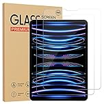 Gerutek 2-Pack Screen Protector for iPad Pro 11 inch (2022/2021/2020/2018),Tempered Glass iPad Air 5th /Air 4th Gen [Bubble-Free][Ultra Clear] [Anti Scratch] Compatible with Face ID/Apple Pencil