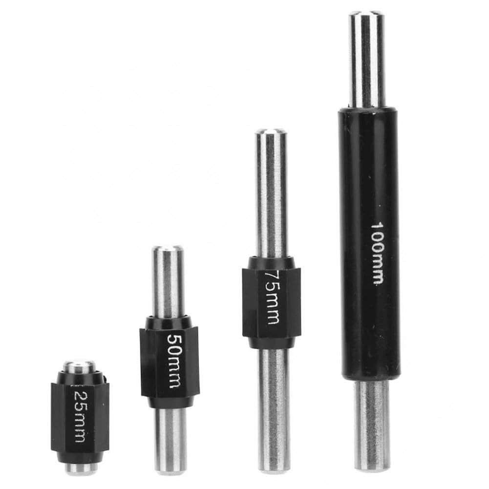 EasyByMall Jauge de tige d'étalonnage micrométrique en acier inoxydable, barre de référence pour micromètres extérieurs, outil de mesure (25 mm/50 mm/75 mm/100 mm)