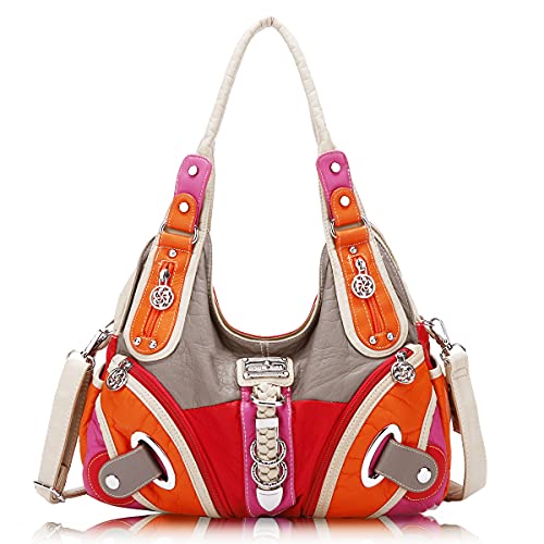 Handbag Hobo Women Handbag Roomy Multiple Pockets Street ladies' Shoulder Bag Fashion PU Tote Satchel Bag for Women