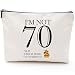 Fun 70th Birthday Gifts for Women- I'm not 70-Makeup Travel Case,Makeup Bag Gifts