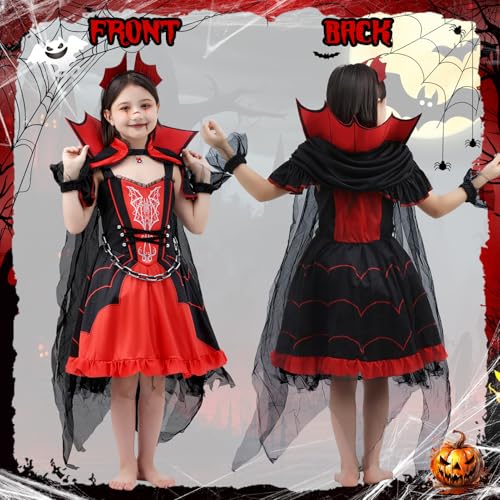 Disfraz de Vampira para Niñas Talla Large 10-12 años miniatura 4
