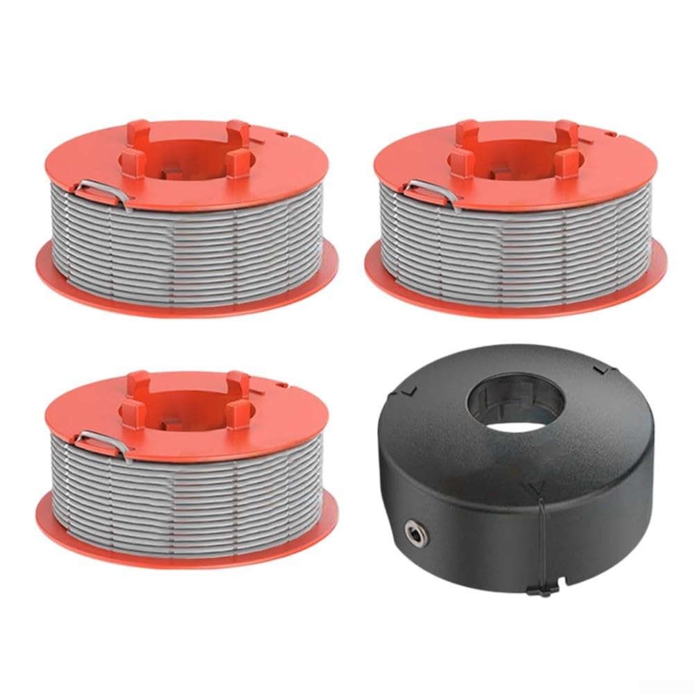 HpLive Bobina de Hilo automática, 1,6 mm, 8 m, Hilo para desbrozadora para Bosch Art 23 26 30 COMBITRIM, para Art 23/26 EASYTRIM(3 bobinas + 1 Cubierta)