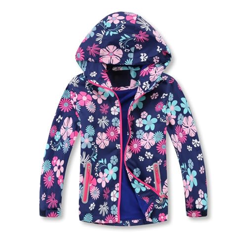 Veste à capuche fille : doudoune matelassée et manteau d'hiver chaud blouson