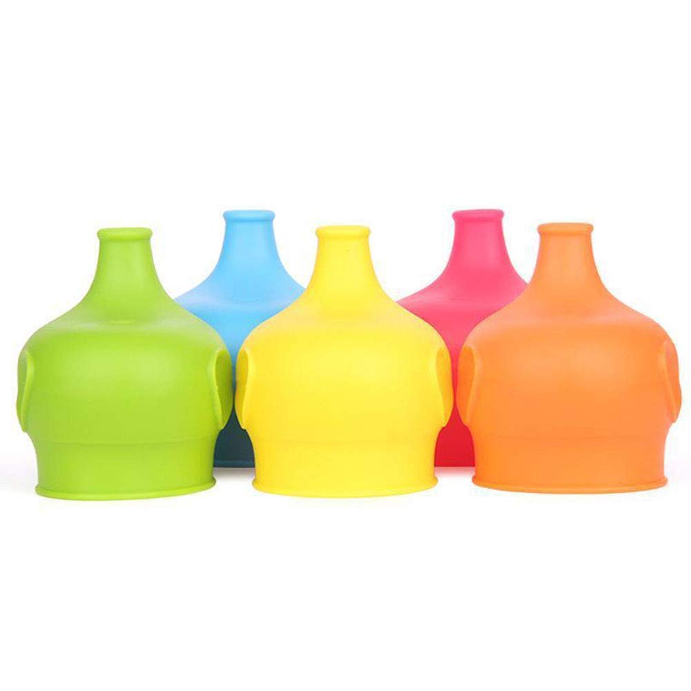 Muiltvoe Premium Quality Kid Toddler Baby Portable SpillProof Elephant Silicone Reusable Cup Cover Lid Elephant Shape Silicone AntiBowl Cover Child Training Suction Cup Cover Orange