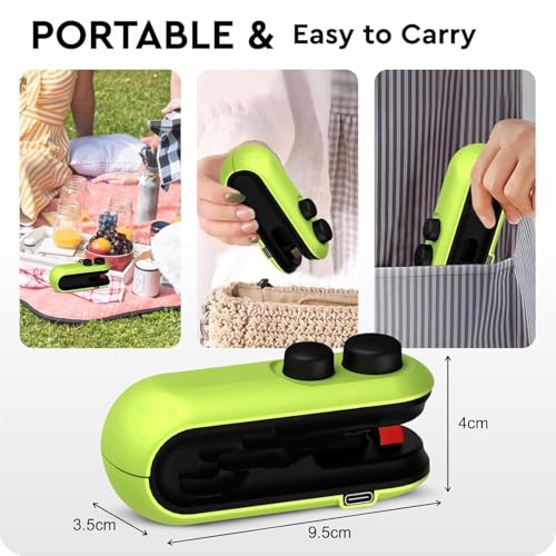 Image of DiCUNO Mini Sealing Machine for Food Packets, Packet Sealer Machine, Packing Machine Sealing - Portable Plastic Sealing Machine Heat Sealer for Home, Vacuum Sealer for Plastic Bags (1, Multi)