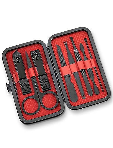 Manicura Pedicura Set, Profesional Cortaúñas Acero Inoxidable Grooming Kit de cuidado de uñas