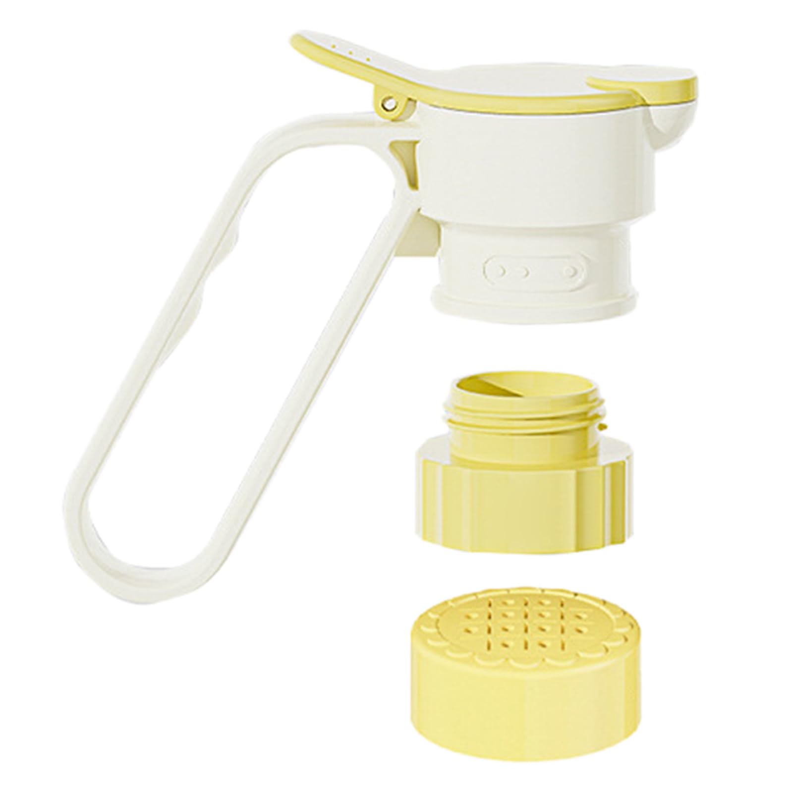 Kalttoy Yellow Juices Bottle Funnel With Secure Adapter Practical Sealing Bottle Stopper For Students And Outdoor Activity Beverage Filter