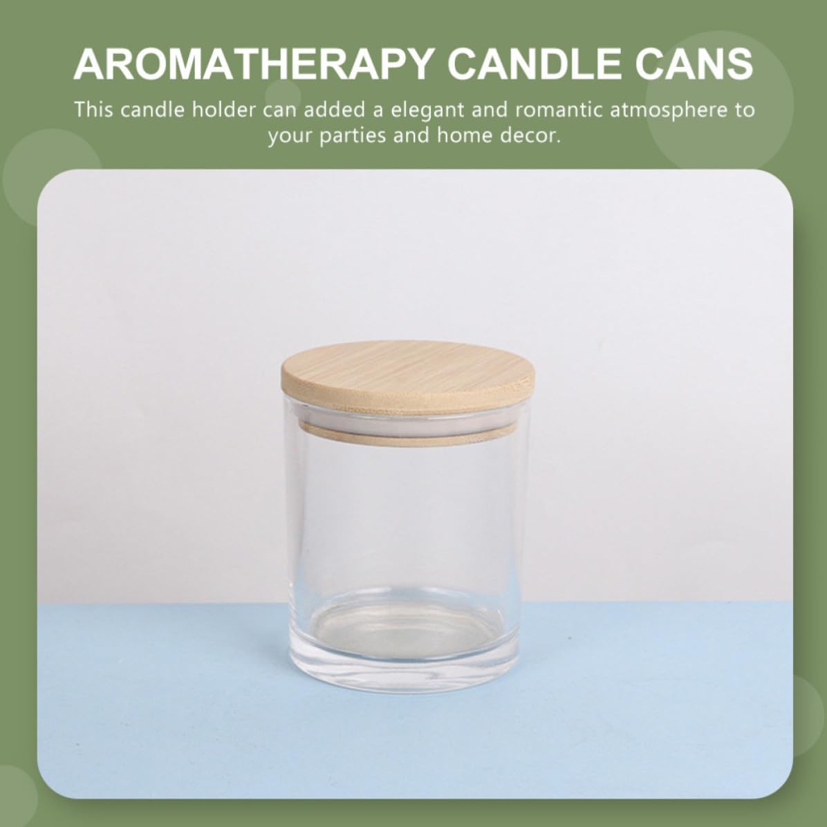 NUOBESTY Empty Glass Candle Jars Practical to Use 5 Sets with Lids with Elegant and Unique Attractive Bottle Design for Candle Making, Aromatherapy, and Parties