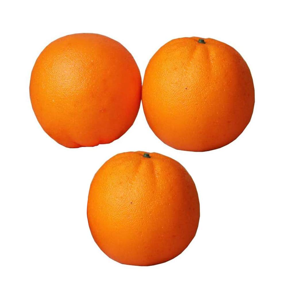 Geardeangloow Orange 3 Pieces Artificial Fruit Simulation Fruit Photography Sketching Fake Foam Prop