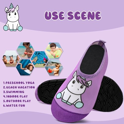 Image of Kids Water Shoes Girls Boys Outdoor Quick Dry Barefoot Aqua Socks for Toddler Sport Beach Swim Surf
