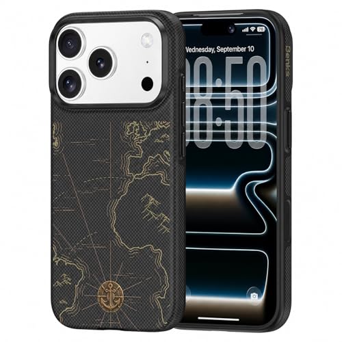 BENKS ArmorEdge Air per Cover iPhone 17 Pro Max, Custodia Kevlar Ultrasottile con Protezione Completa in TPU, Compatibile MagSafe, Protezione Fotocamera in Alluminio, Navigator