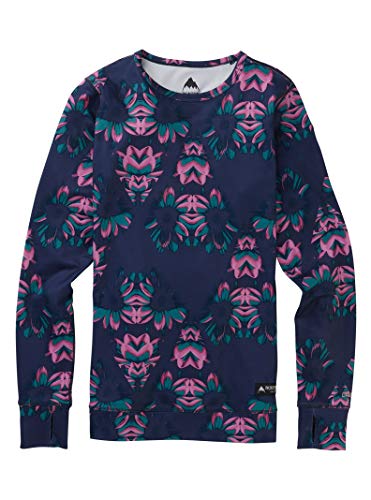 Burton Womens Midweight Crew, Dress Blue Stylus, X-Small