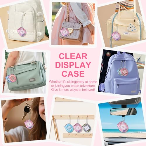 Image of for Tamagotchi Connection Case, Clear Hard PC Drop-Proof Protective Cover, Transparent Portable Carrying Storage Case for Tamagotchi Connection Accessories (Cover Only), Translucent Pink