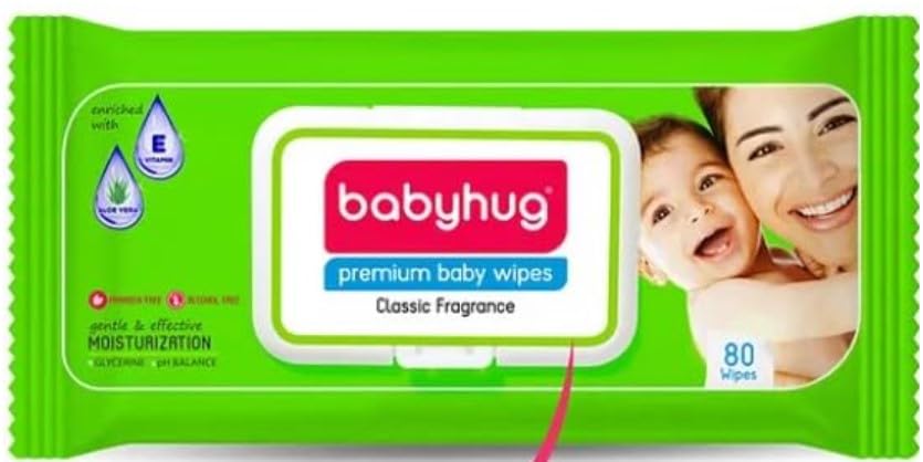 Babyhug Premium 98% Water Baby Wet Wipes with Moisturising Aloe Vera With Lid - 80 Pieces-image-24