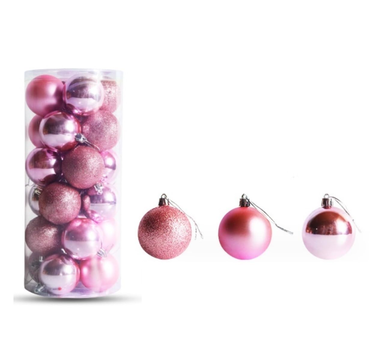 Set de Bolas de Navidad Bolas de Navidad Juego De 24 Uds De Bolas De Navidad, Decoraciones Para Árboles De Navidad Inastillables, Adornos, Bolas, Decoraciones Colgantes De Navidad, Decoración Navideña