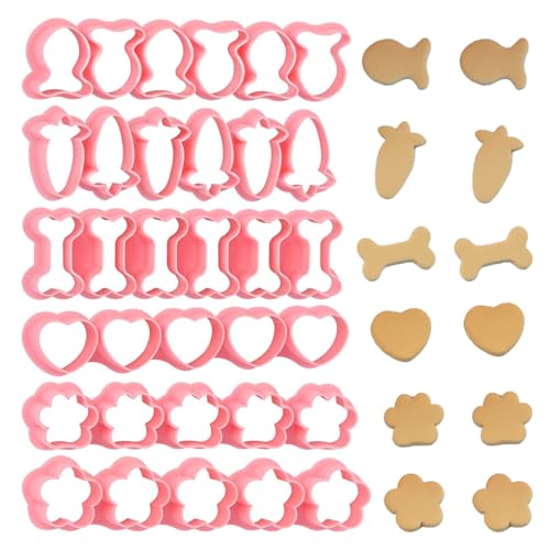 Mini Cookie Cutters Set of 6 Small Food Shape Cutters Vegetable Cutter Shapes for Making Mini Cookies Pet Snacks