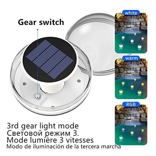 Luces impermeables para piscina que iluminan estanques oscuros sin cables 3