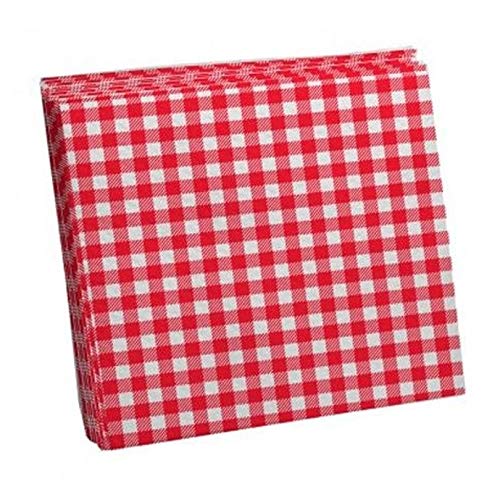 Guardanapo de Papel Xadrez Vermelho - 50 Unidades