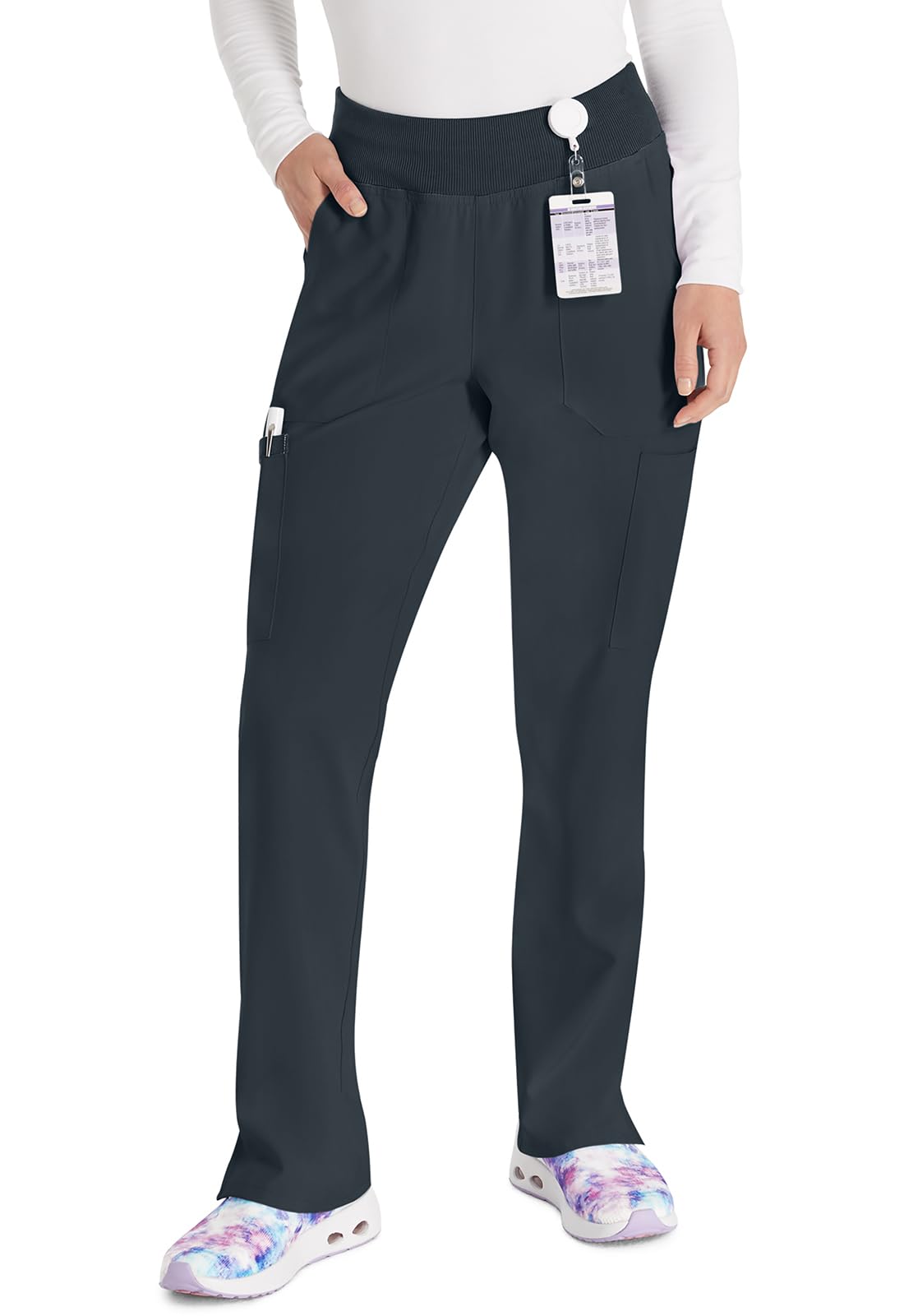 EDS Essentials Scrubs for Women Tapered Leg Pull-On Scrub Pant